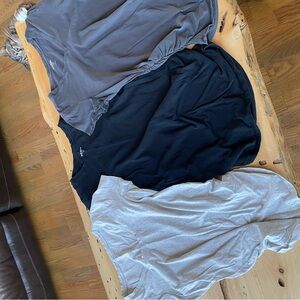 Set of Three Maternity Tops in Gray, Black, and Cream